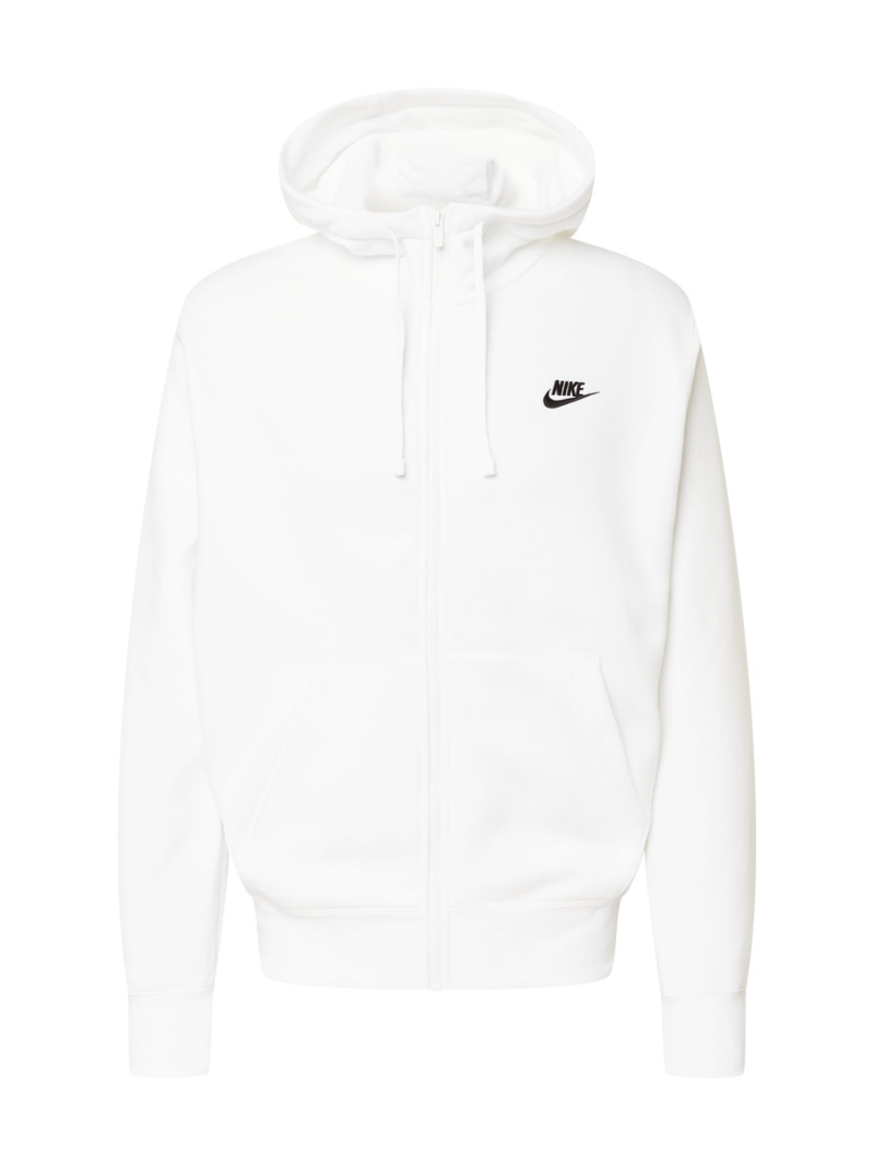 Nike Sportswear Hanorac 'Club Fleece'  negru / alb