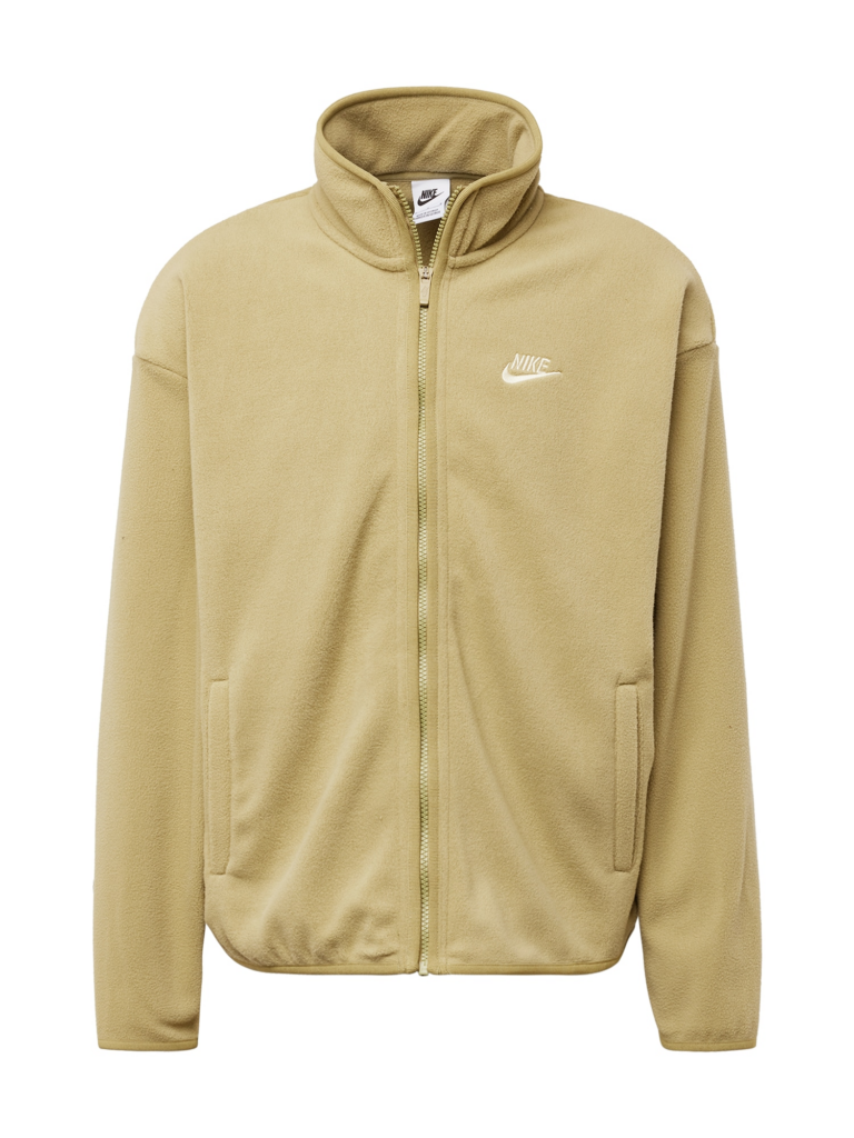 Nike Sportswear Jachetă  fleece 'CLUB'  oliv / alb