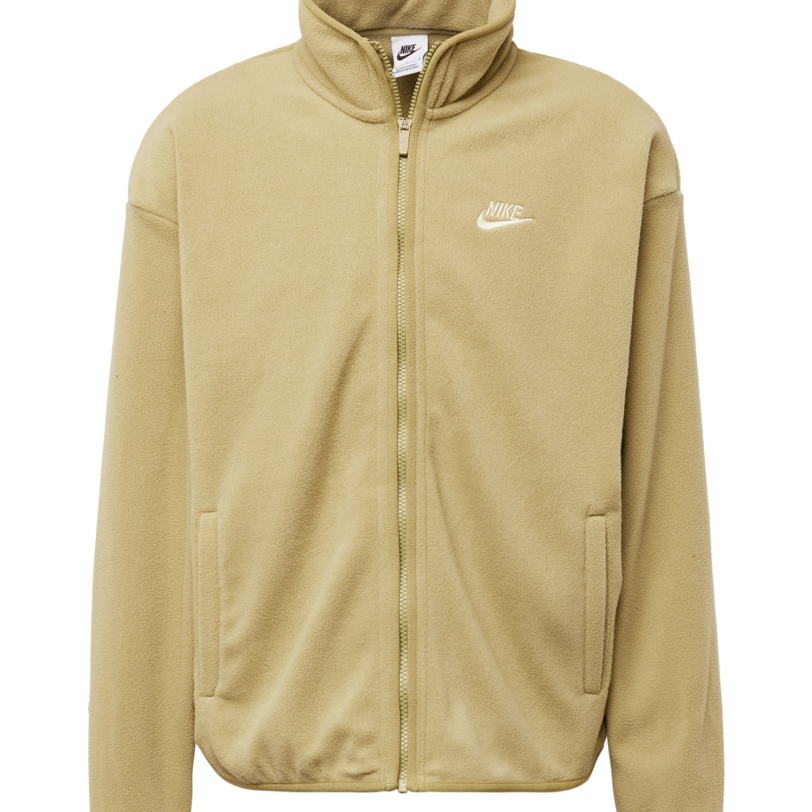 Nike Sportswear Jachetă  fleece 'CLUB'  oliv / alb