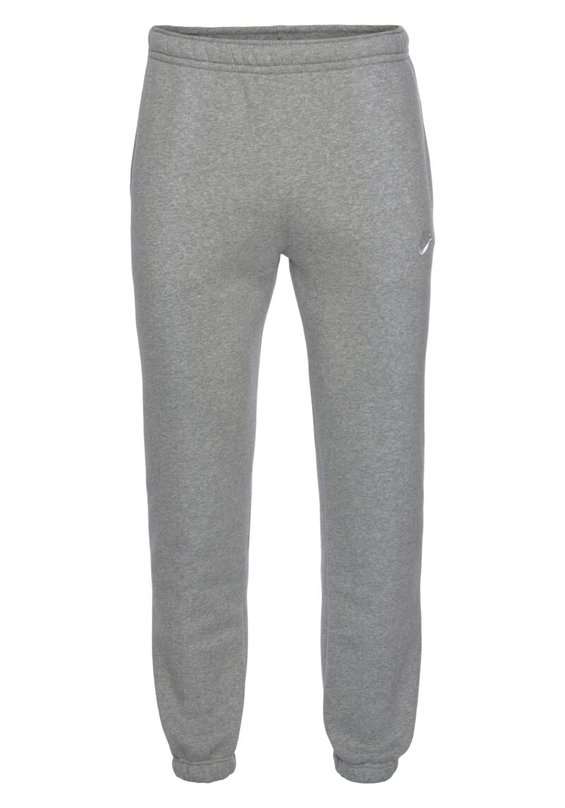 Nike Sportswear Pantaloni 'Club Fleece'  gri amestecat / alb