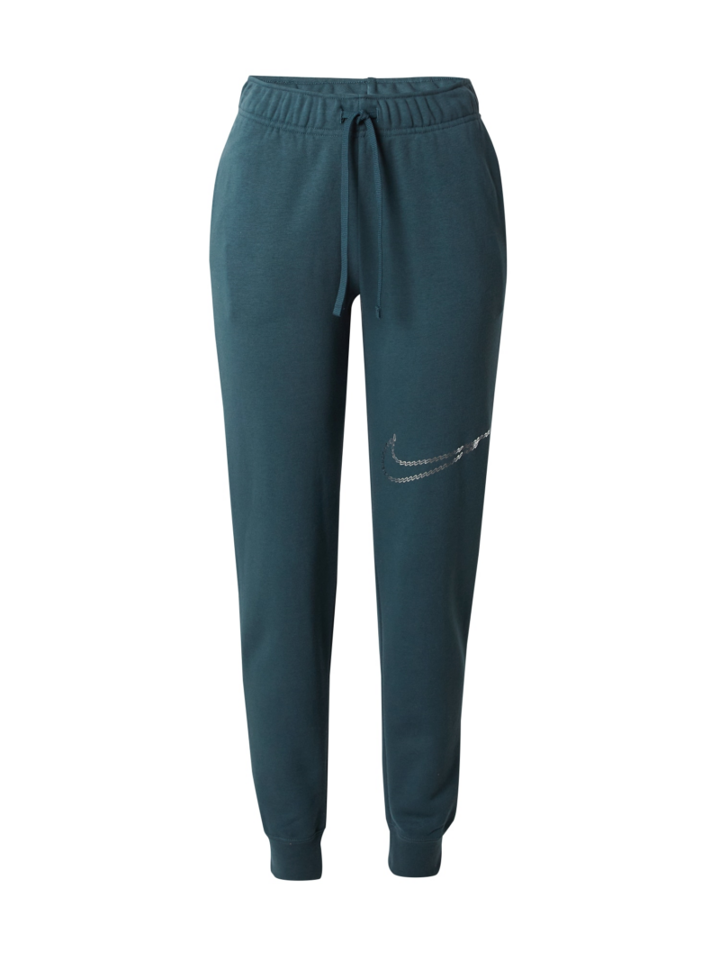 Nike Sportswear Pantaloni 'Club Fleece'  verde / argintiu