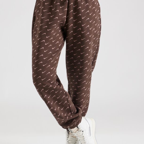 Nike Sportswear Pantaloni 'PHOENIX FLEECE'  maro închis / roz