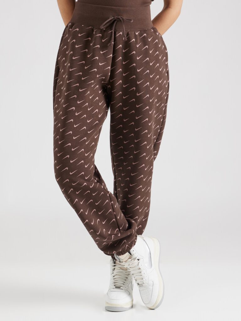 Nike Sportswear Pantaloni 'PHOENIX FLEECE'  maro închis / roz