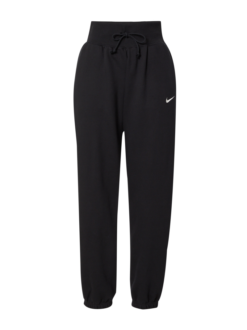 Nike Sportswear Pantaloni 'Phoenix Fleece'  negru / alb