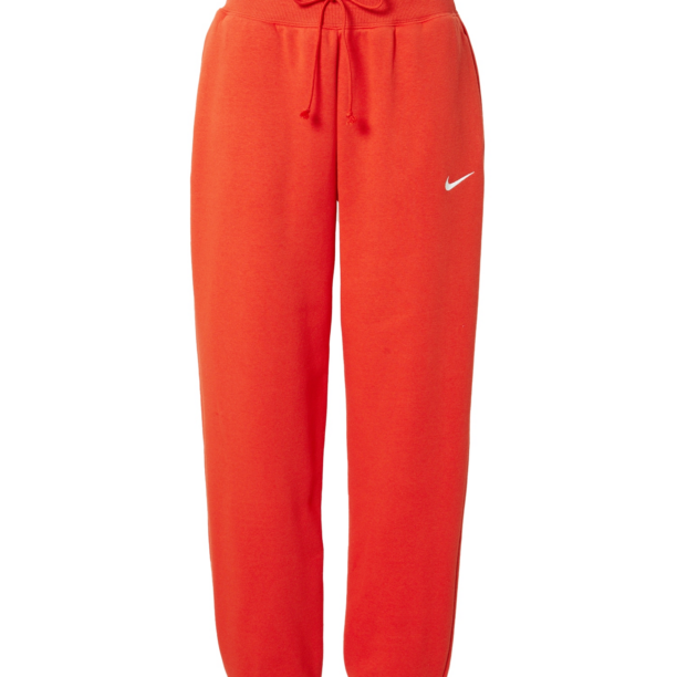 Nike Sportswear Pantaloni 'Phoenix Fleece'  roșu intens / alb