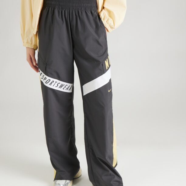 Nike Sportswear Pantaloni  galben / gri închis / alb