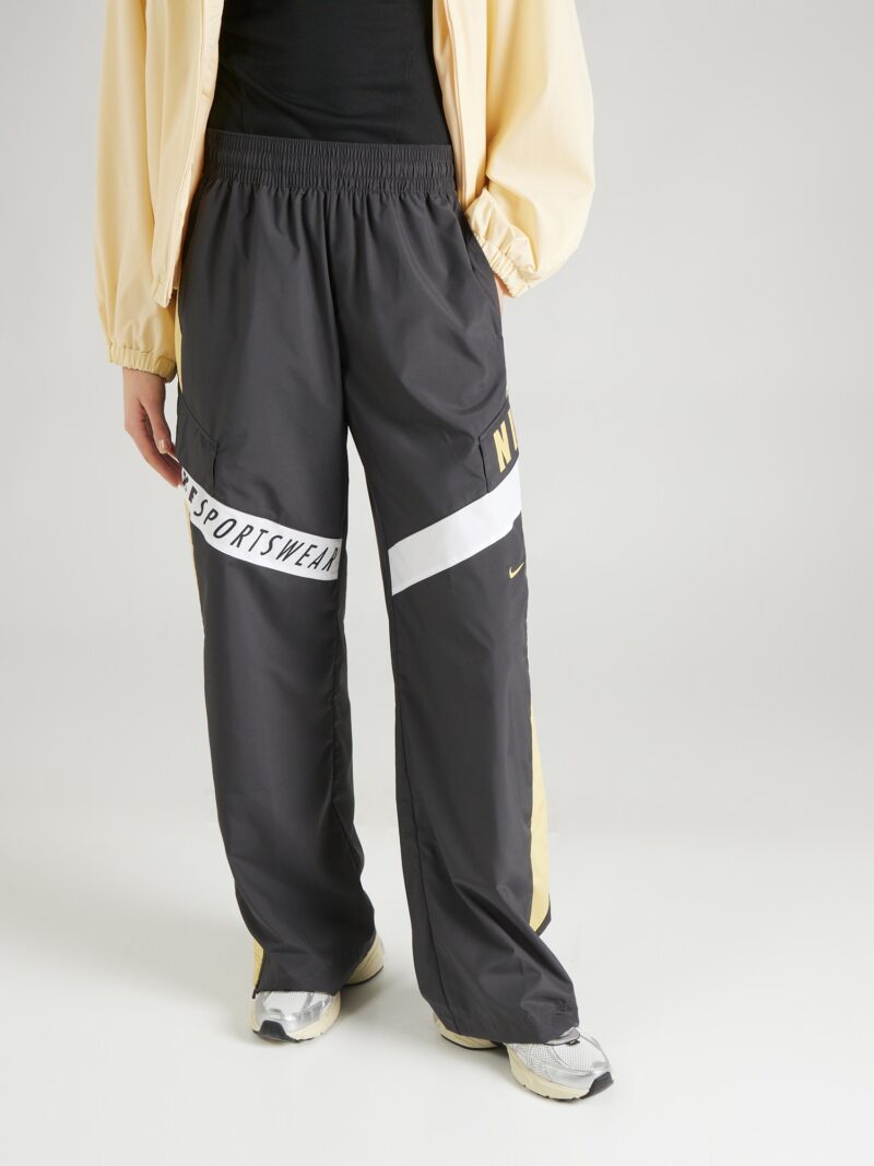 Nike Sportswear Pantaloni  galben / gri închis / alb