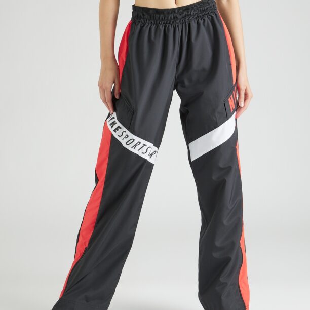 Nike Sportswear Pantaloni  roșu intens / negru / alb