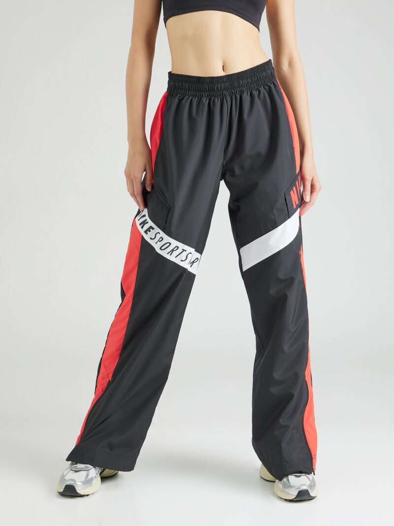 Nike Sportswear Pantaloni  roșu intens / negru / alb