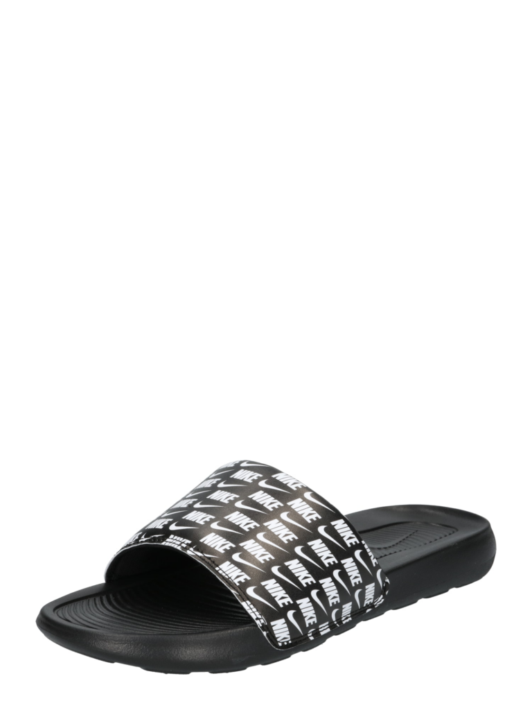 Nike Sportswear Saboți 'VICTORI ONE SLIDE PRINT'  negru / alb