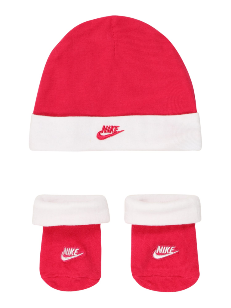 Nike Sportswear Seturi de lenjerie 'NIKE FUTURA HAT/BOOTIE 2PC'  roșu intens / alb