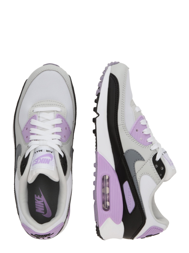 Nike Sportswear Sneaker low 'Air Max 90'  gri / mov lavandă / negru / alb