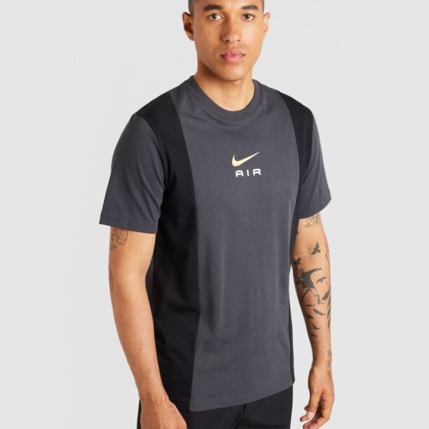 Nike Sportswear Tricou 'AIR'  galben muștar / gri închis / negru / alb