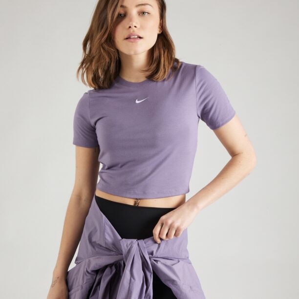 Nike Sportswear Tricou 'Essential'  mov lavandă / alb