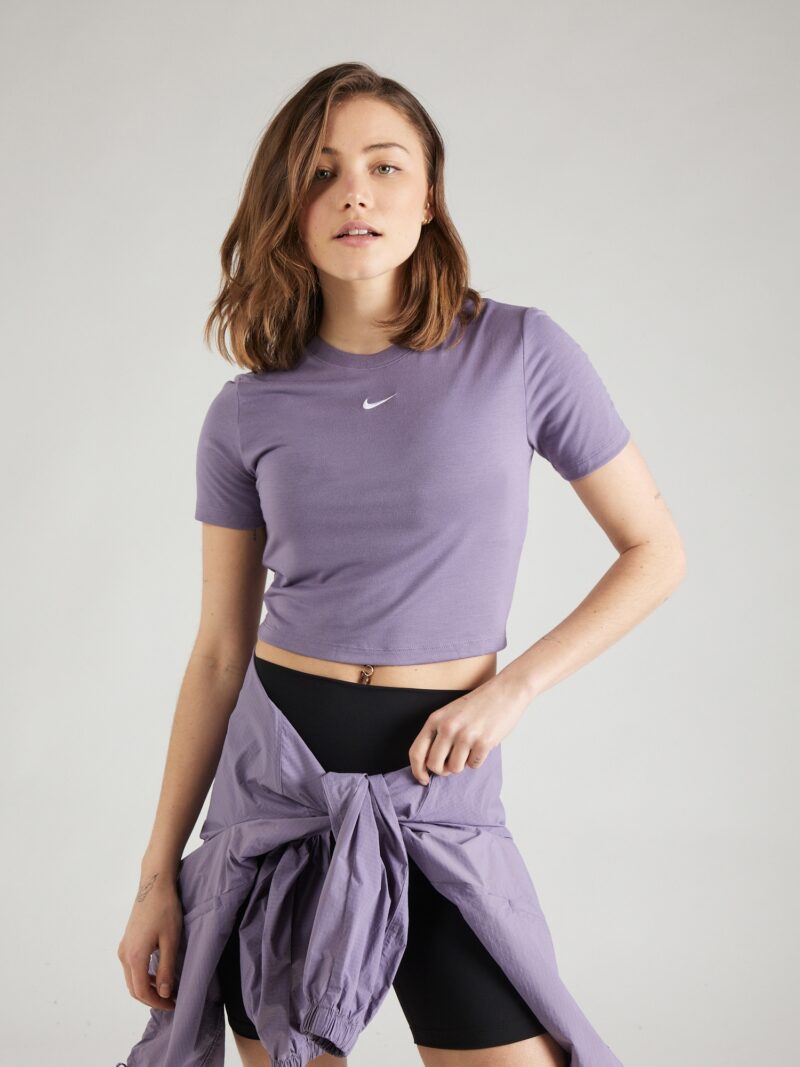 Nike Sportswear Tricou 'Essential'  mov lavandă / alb