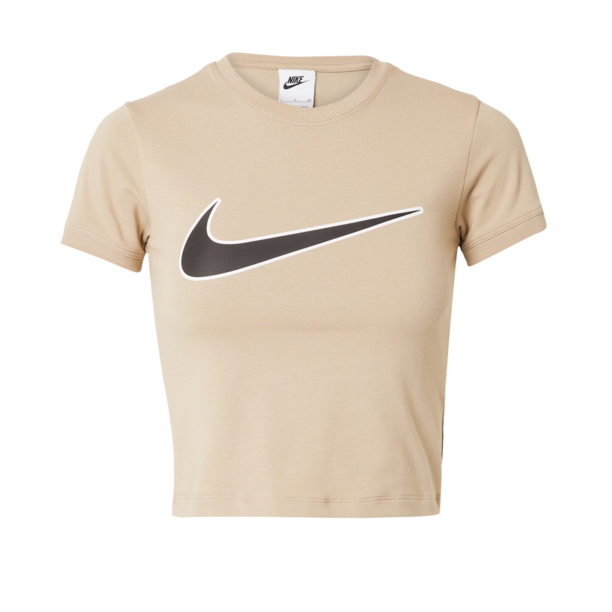 Nike Sportswear Tricou  bej / negru / alb