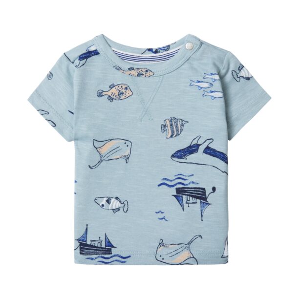 Noppies Tricou 'Bay'  bej / bleumarin / albastru fumuriu