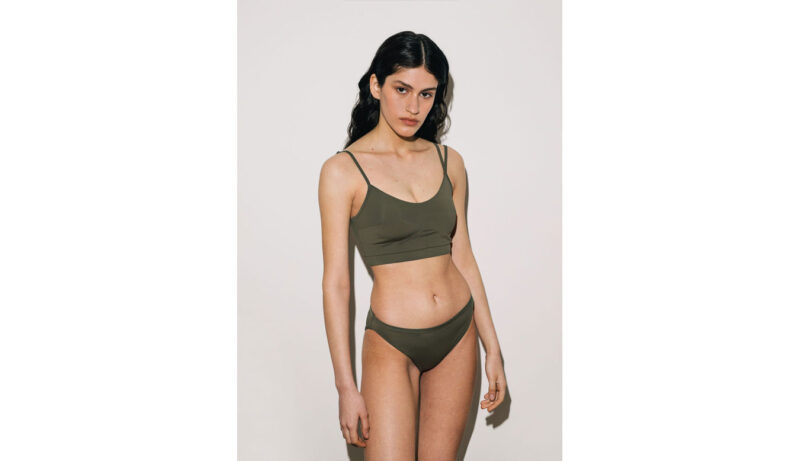 Norba Split Swim Top Green