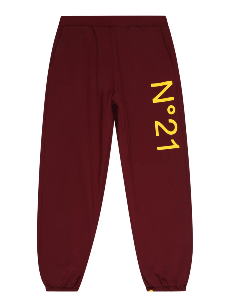 N°21 Pantaloni  galben / roșu burgundy