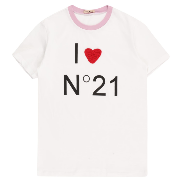 N°21 Tricou  roz / roșu / negru / alb