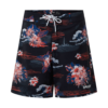 OAKLEY Pantaloni scurți apă 'TROPICAL BLOOM 18'  albastru închis / portocaliu / negru / alb