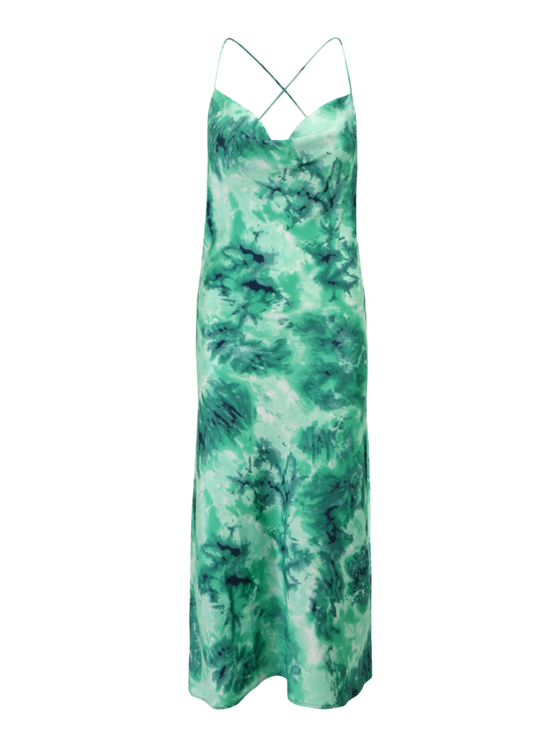 OBJECT Petite Rochie 'SUMAI'  bleumarin / verde smarald / verde jad / alb