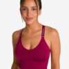 OCEANSAPART Sport top 'Athletic'  roșu cranberry / alb