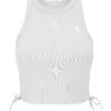 OCEANSAPART Sport top 'Bella'  gri deschis / alb