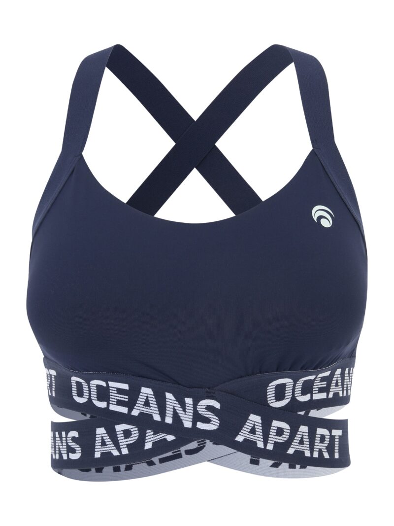 OCEANSAPART Sutien sport 'Beauty'  albastru închis / alb murdar