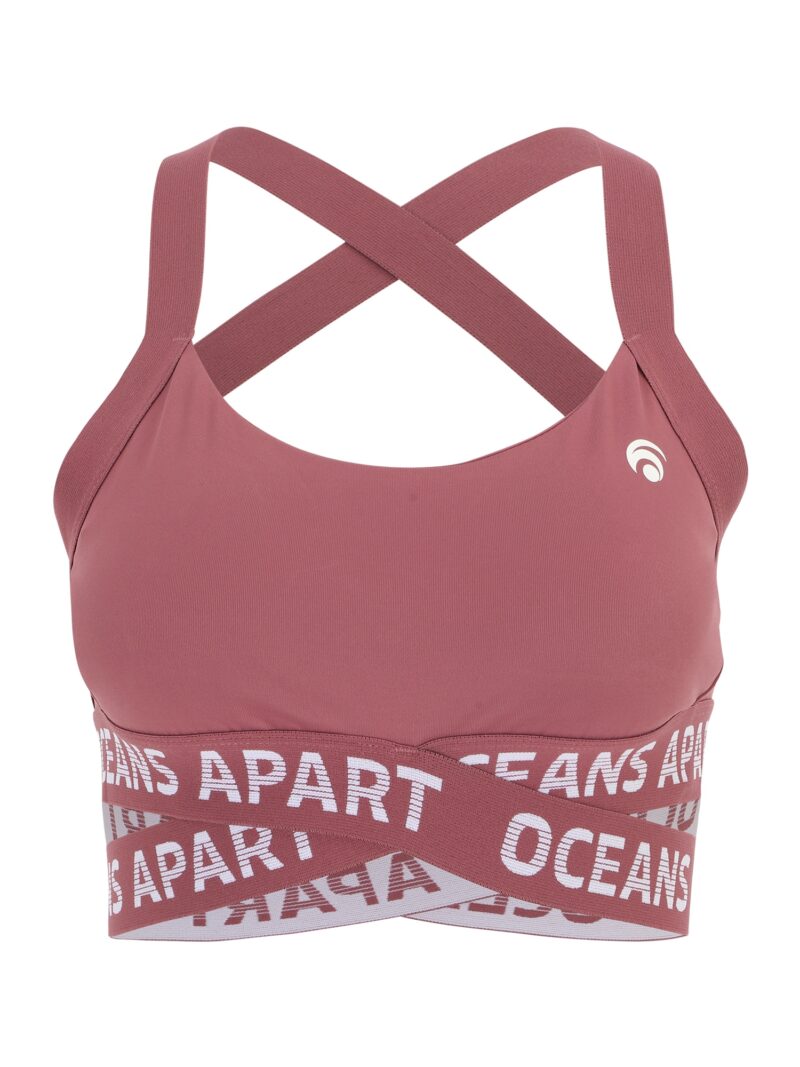 OCEANSAPART Sutien sport 'Beauty'  maro ruginiu / alb