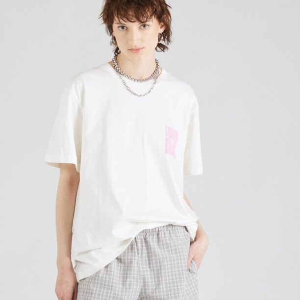 OH APRIL Tricou 'Boyfriend T-Shirt Off White Breezy'  roz / alb preţ