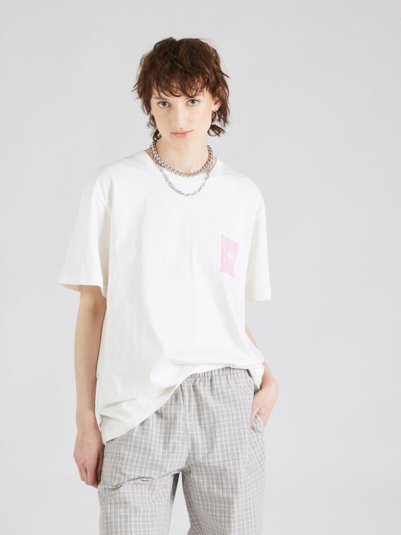 OH APRIL Tricou 'Boyfriend T-Shirt Off White Breezy'  roz / alb preţ