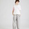 OH APRIL Tricou 'Boyfriend T-Shirt Off White Breezy'  roz / alb