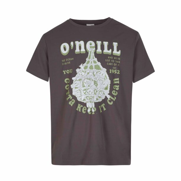 O'NEILL Tricou  gri metalic / verde măr / alb murdar