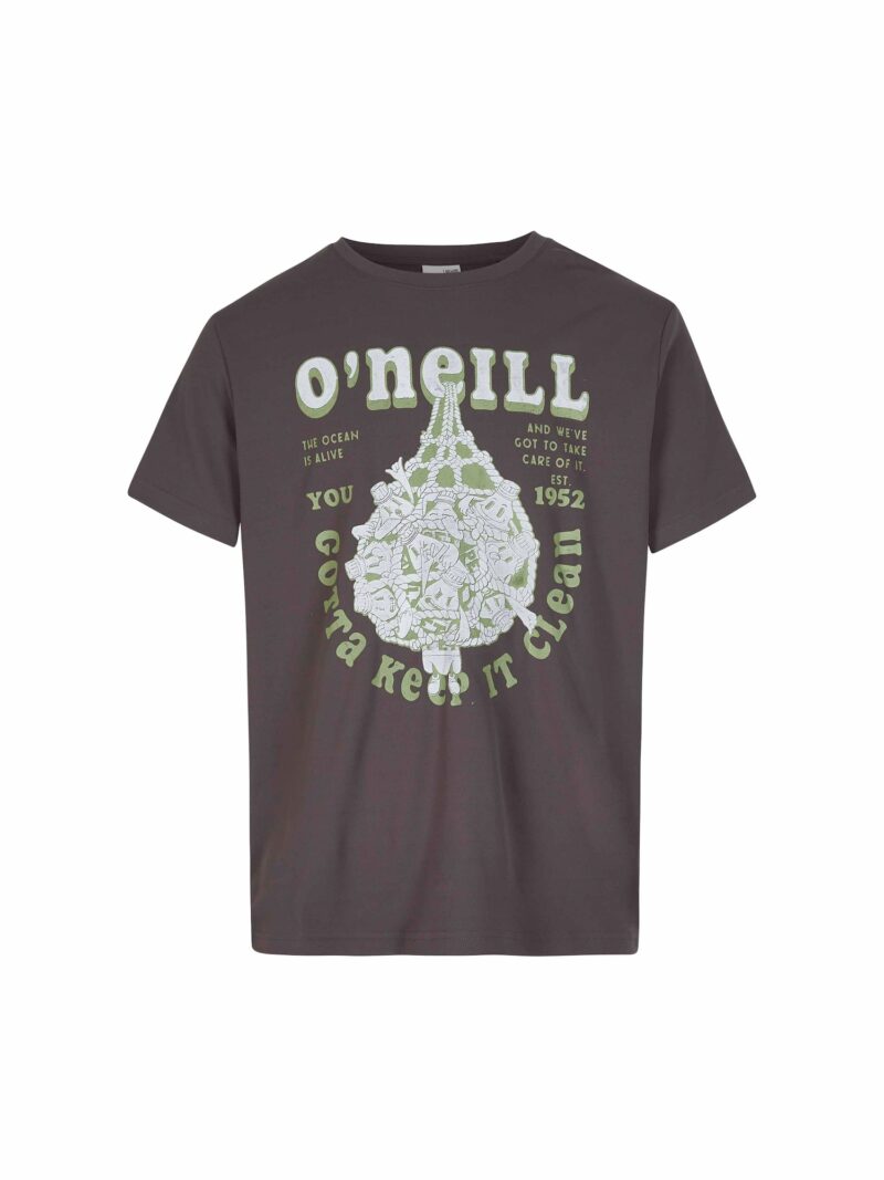 O'NEILL Tricou  gri metalic / verde măr / alb murdar