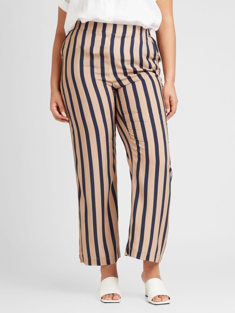 ONLY Carmakoma Pantaloni 'CHEYENNE'  bleumarin / maro cappuccino