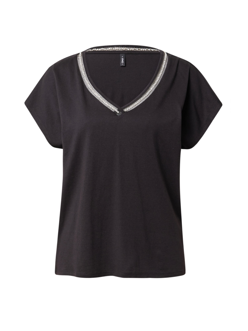 ONLY Tricou 'LULU'  negru / transparent