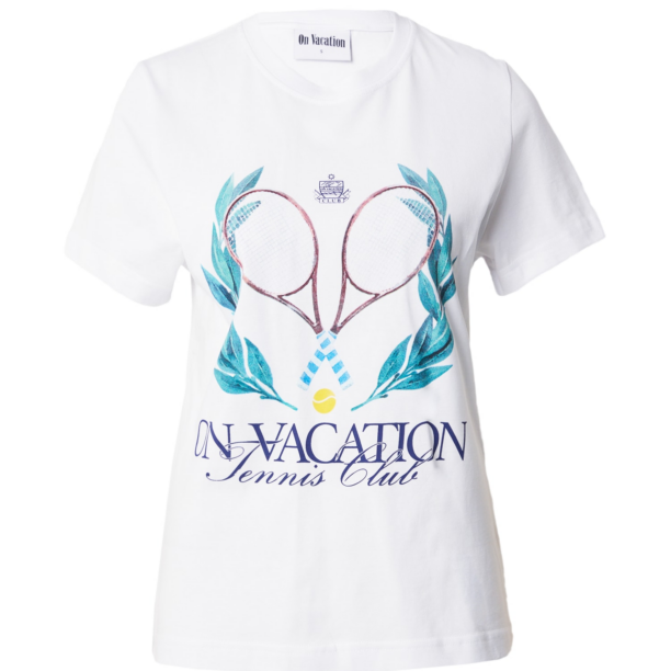 On Vacation Club Tricou  albastru / maro / verde / alb