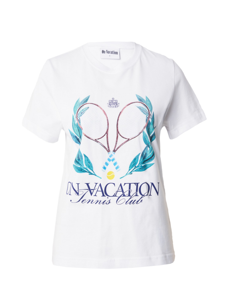 On Vacation Club Tricou  albastru / maro / verde / alb