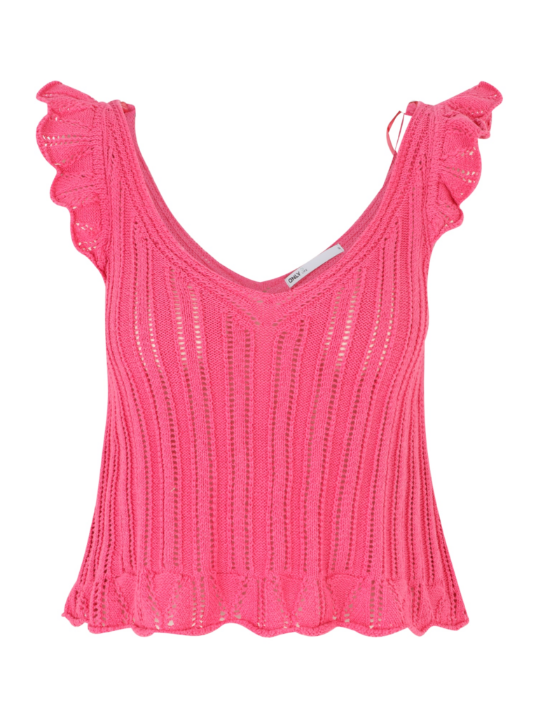 Only Petite Top brodat 'LUNI'  fucsia