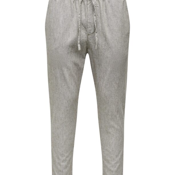 Only & Sons Pantaloni 'Linus'  gri / alb murdar