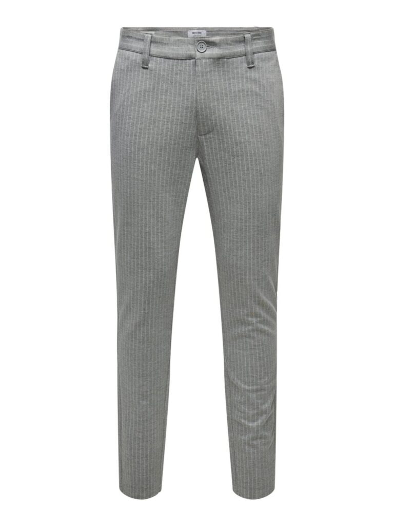 Only & Sons Pantaloni eleganți 'Mark'  gri / alb