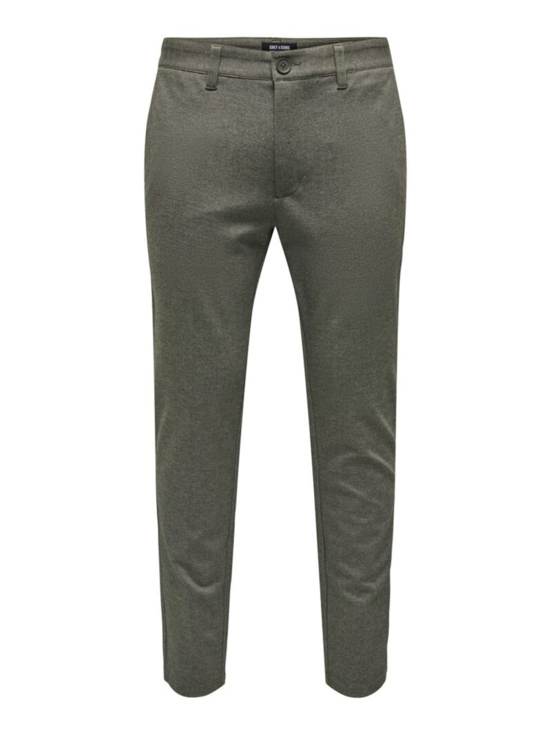 Only & Sons Pantaloni eleganți 'Mark'  verde pin / alb murdar