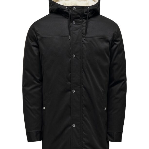 Only & Sons Parka de iarnă 'Alexander'  negru / alb murdar