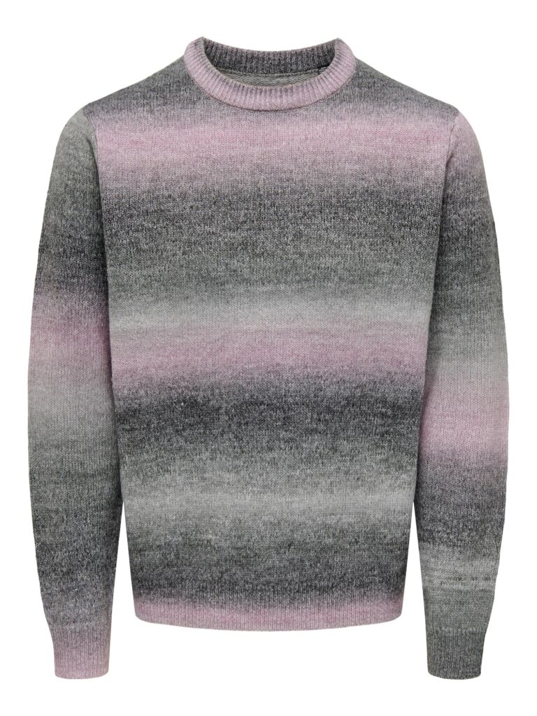 Only & Sons Pulover 'TIMBER'  gri închis / mauve