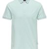 Only & Sons Tricou 'Fletcher'  albastru pastel / alb