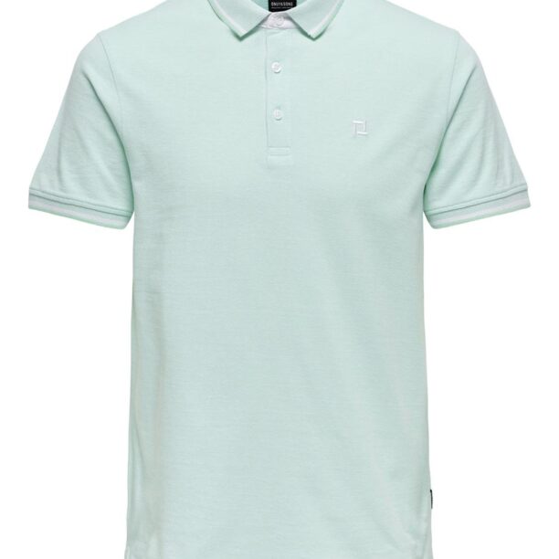 Only & Sons Tricou 'Fletcher'  albastru pastel / alb