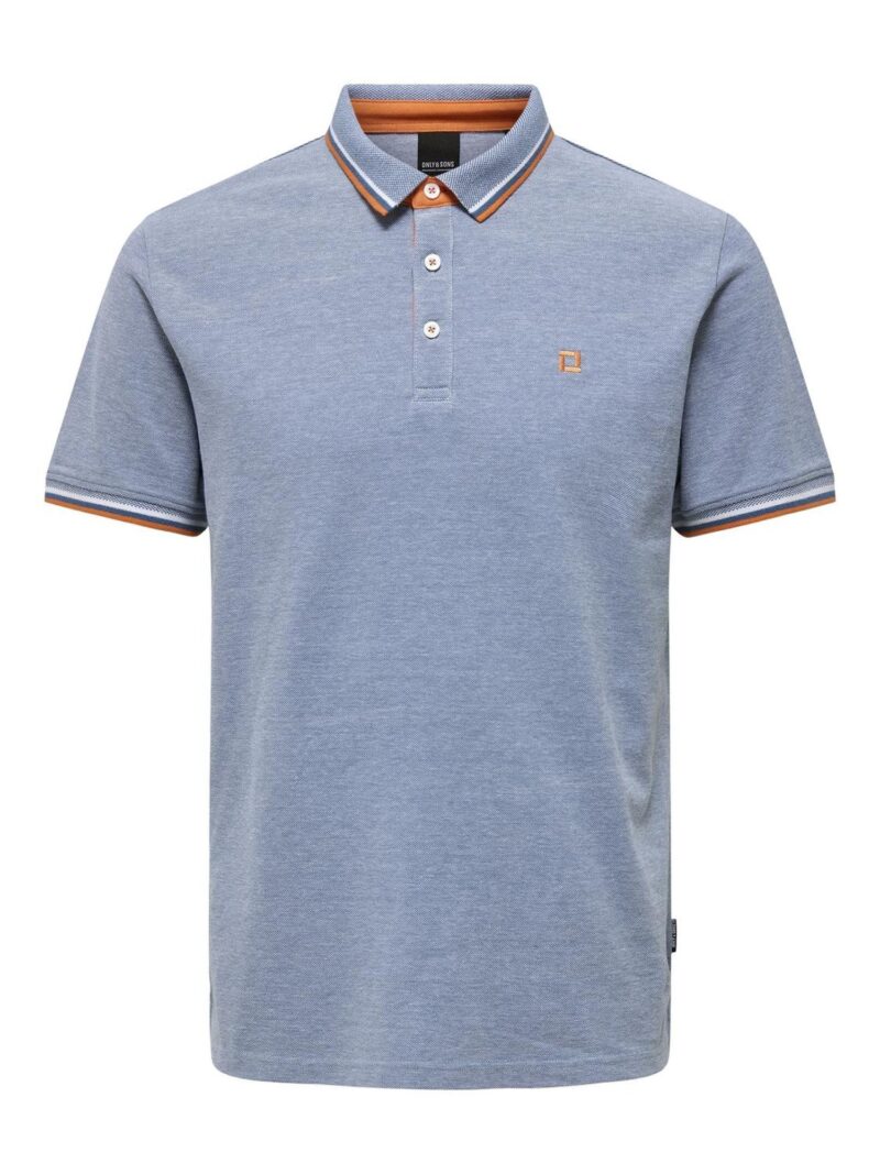 Only & Sons Tricou 'Fletcher'  albastru / portocaliu / alb