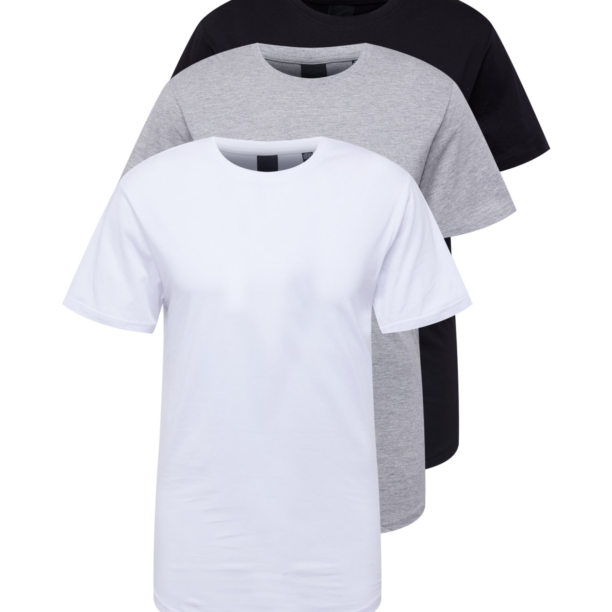 Only & Sons Tricou 'MATT'  gri amestecat / negru / alb