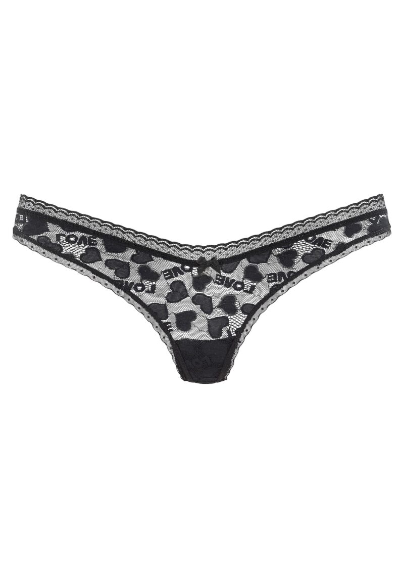 PETITE FLEUR GOLD Tanga  negru